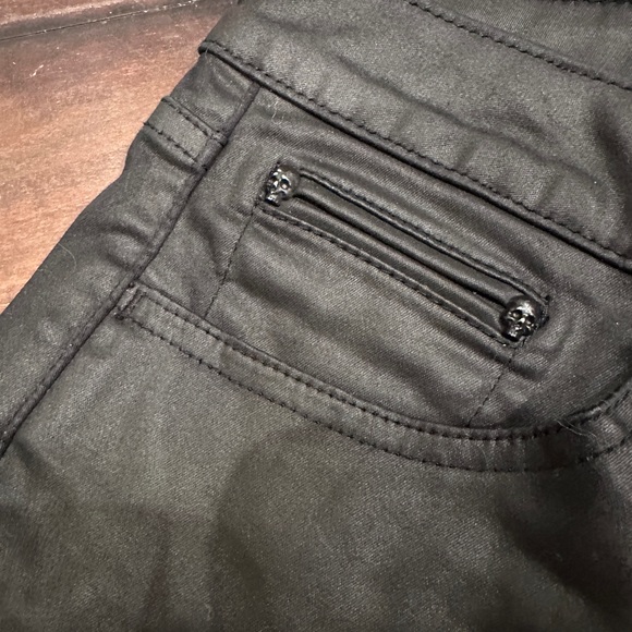 The Kooples Skin Black Skinny Coated Pants 25 - Picture 3 of 7